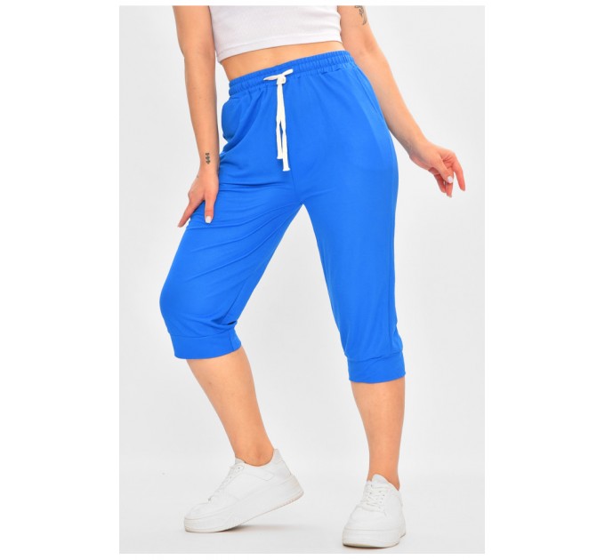 Бриджі жіночі батальні синього кольору 187356L