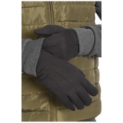 Рукавички чоловічі на штучному хутрі сенсорні чорного кольору 187430L