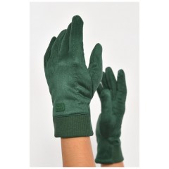 Перчатки женские замшевые на искусственном меху сенсорные зеленого цвета 187494L Перчатки женские замшевые на искусственном меху сенсорные зеленого цвета 187494L