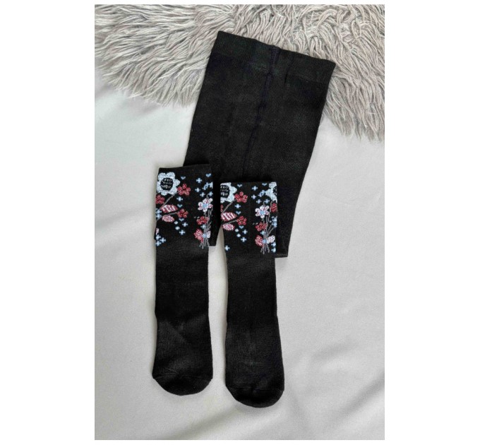 Колготи дитячі для дівчинки чорного кольору 187603L