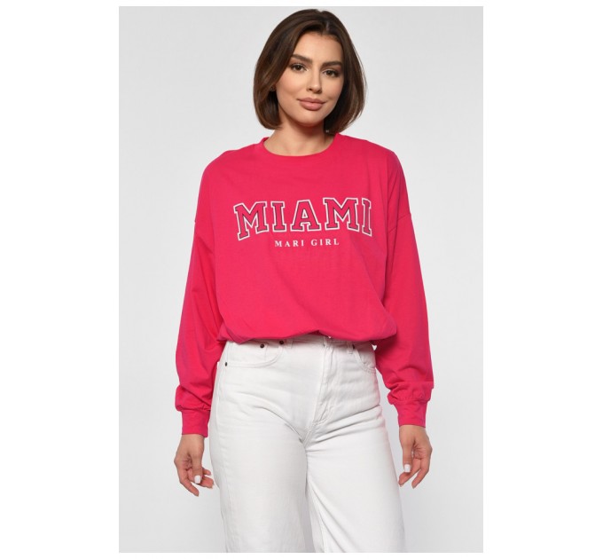 Свитшот женский с рисунком розового цвета 187783L