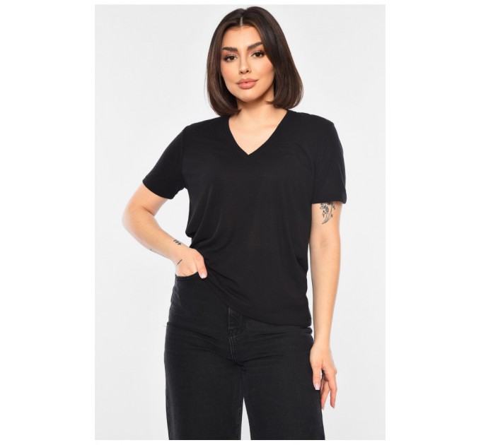 Женская футболка черного цвета 187961L