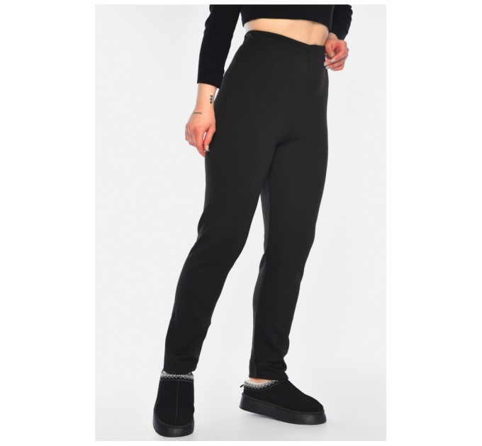 Лосини жіночі батальні на флісі чорного кольору 188163L