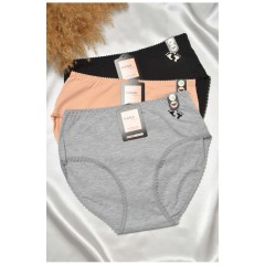 Набір жіночих трусів напівбатальних 3 штуки 188589L Набір жіночих трусів напівбатальних 3 штуки 188589L