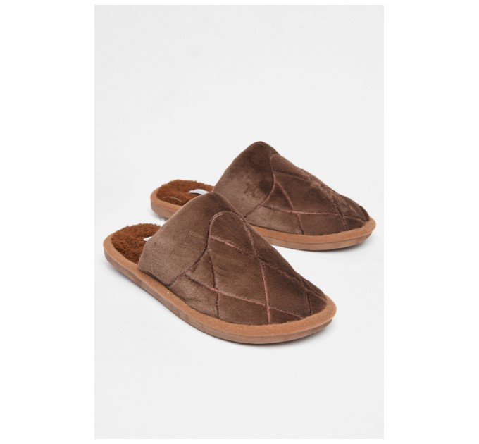 Капці кімнатні чоловічі темно-коричневого кольору 189018L