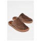Капці кімнатні чоловічі темно-коричневого кольору 189018L