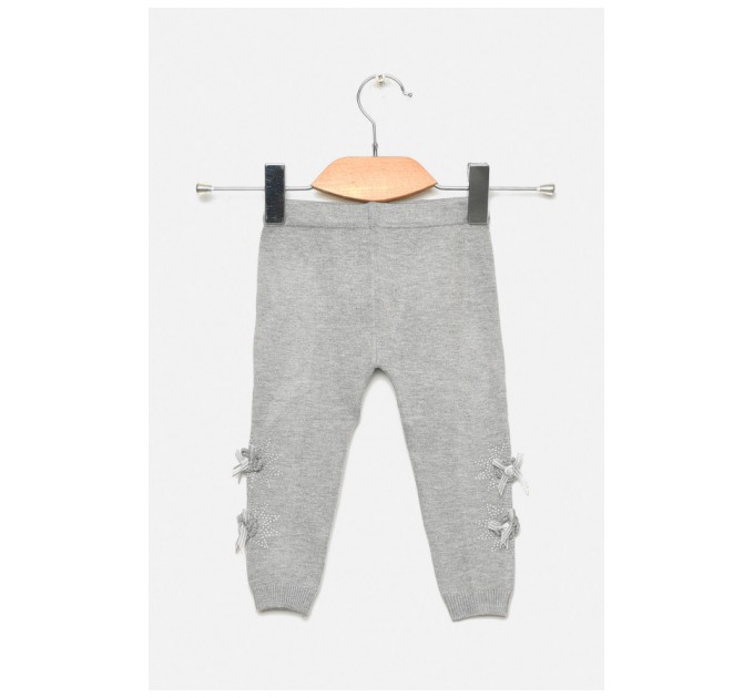 Лосіни дитячі демісезонні для дівчинки світло-сірого кольору 189114L
