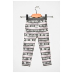 Демисезонные лосины для девочки серого цвета 189127L