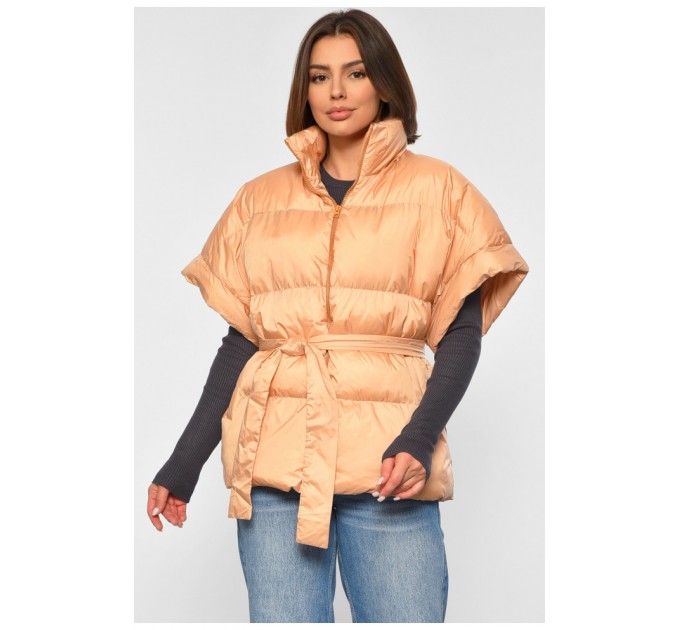 Жилетка женская персикового цвета 189243L