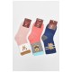 Набір дитячих шкарпеток махрових для дівчинки 3 штуки 189428L