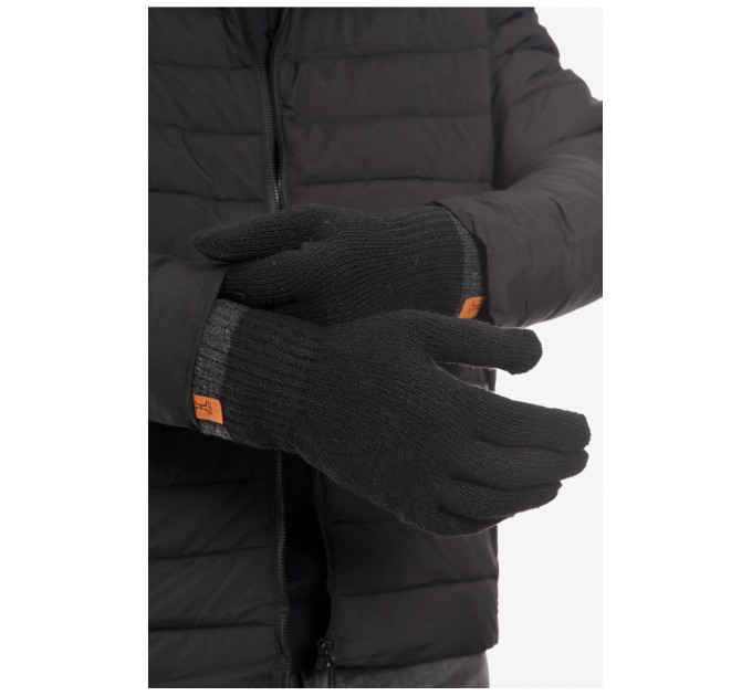 Перчатки мужские акриловые утепленные черного цвета 189455L