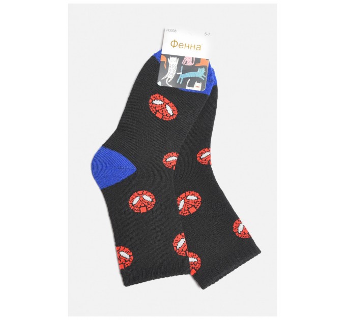 Носки детские махровые для мальчика черного цвета 189474L