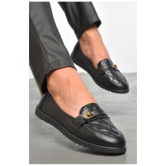 Туфлі-лофери жіночі чорного кольору 189816L