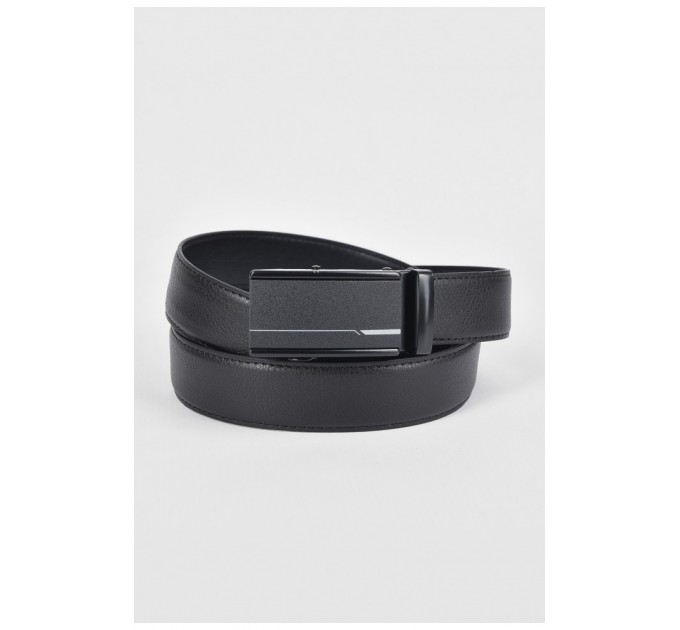 Ремінь чоловічий чорного кольору розмір 109*3,5 см 189910L