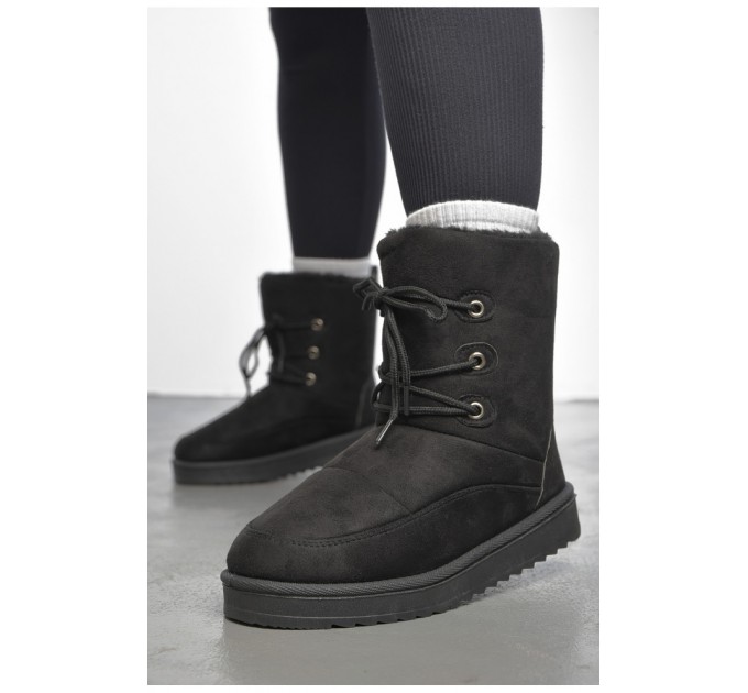 Уггі жіночі на хутрі чорного кольору 189921L