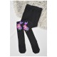 Колготи дитячі з малюнком для дівчинки чорного кольору 189950L