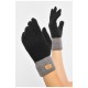 Рукавички жіночі сенсорні чорного кольору утеплені 190038L