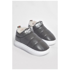 Капці дитячі чорного кольору на хутрі 190093L