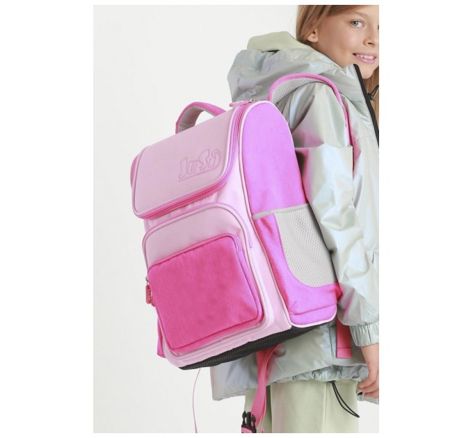 Рюкзак дитячий текстильний малинового кольору 190136L