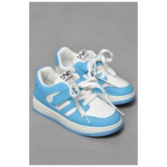 Кросівки дитячі блакитного кольору на шнурівці 190144L