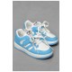 Кросівки дитячі блакитного кольору на шнурівці 190144L