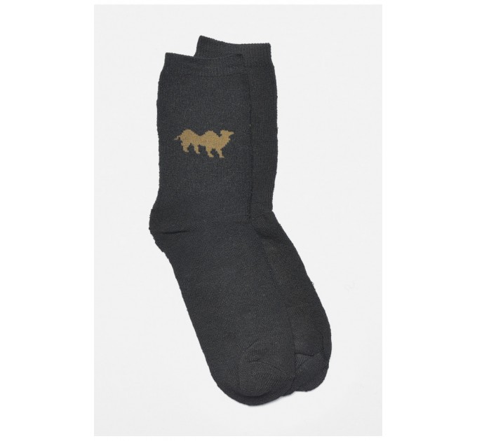 Шкарпетки чоловічі махрові чорного кольору 190331L