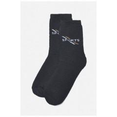 Шкарпетки чоловічі махрові чорного кольору 190339L Шкарпетки чоловічі махрові чорного кольору 190339L