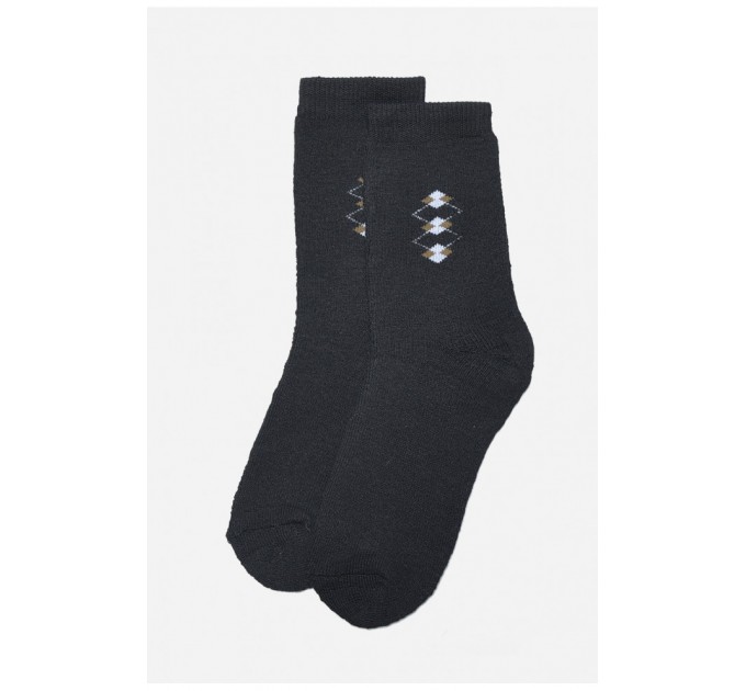 Шкарпетки чоловічі махрові чорного кольору 190352L