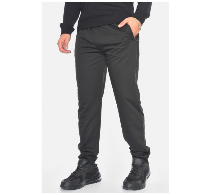 Спортивні штани чоловічі напівбатальні чорного кольору 190380L