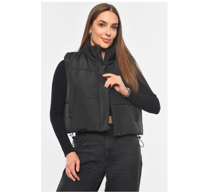 Жилетка женская черного цвета 190440L