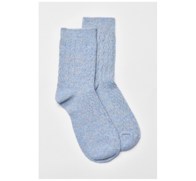 Носки женские на верблюжьей шерсти темно-голубого цвета 190577L