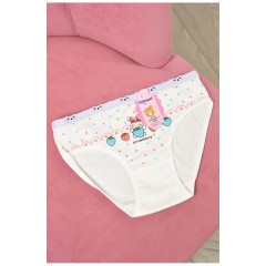 Трусики дитячі для дівчинки білого кольору з малюнком 190738L