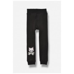 Лосины детские для девочки термо с начесом черного цвета 190955L