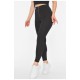 Лосини жіночі однотонні чорного кольору з блискавкою 190958L