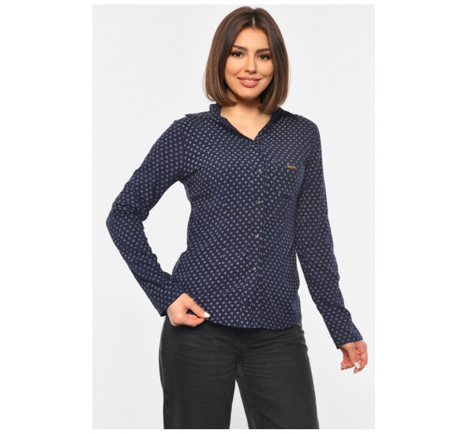 Сорочка жіноча темно-синього кольору 191102L