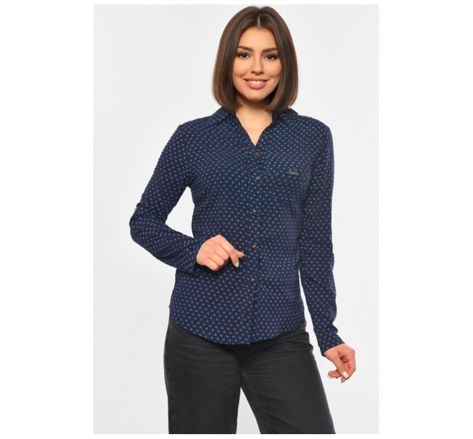 Сорочка жіноча темно-синього кольору 191111L