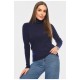Гольф жіночий однотонний темно-синього кольору 191259L