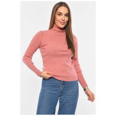 Гольф жіночий однотонний темно-рожевого кольору 191266L