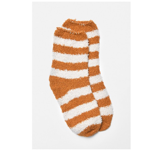 Носки женские травка коричневого цвета в полоску 191448L