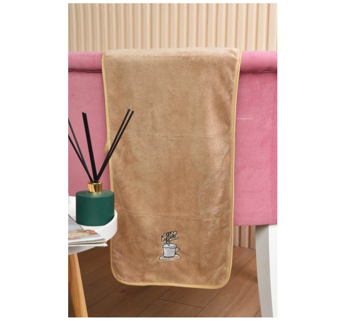 Рушник кухонний мікрофібра темно-бежевого кольору розмір 30*65 см 191847L