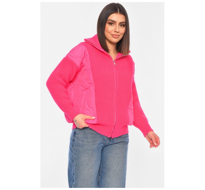 Женская кофта на молнии малинового цвета. 191901L