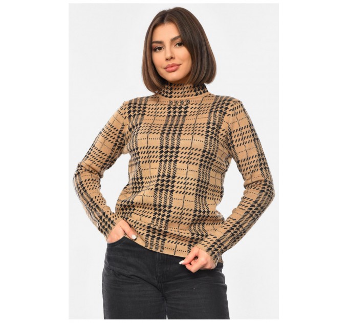 Свитер женский коричневого цвета 192413L