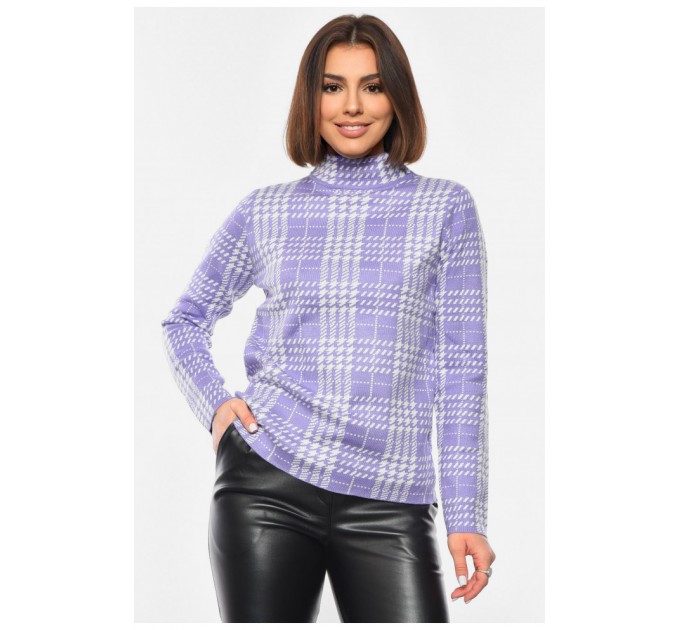 Свитер женский фиолетового цвета 192417L