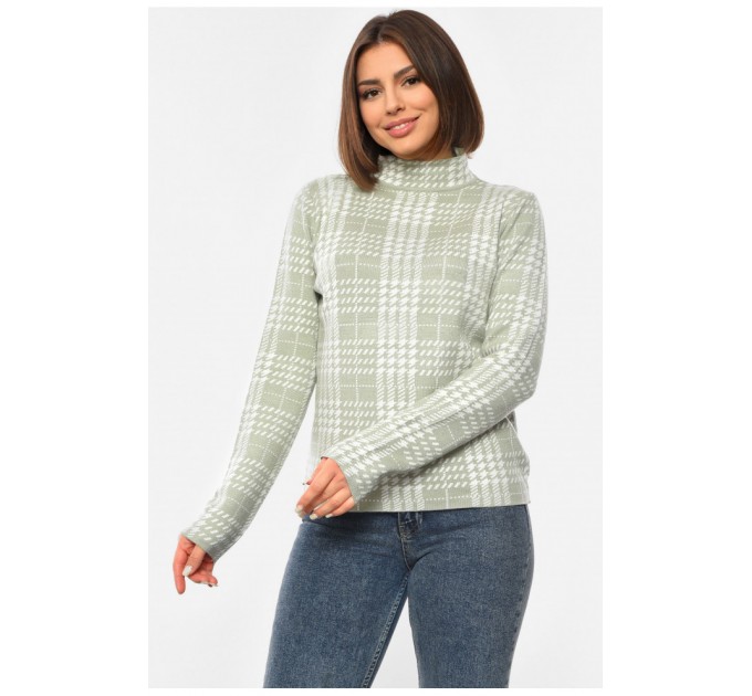 Светр жіночий м'ятного кольору 192420L
