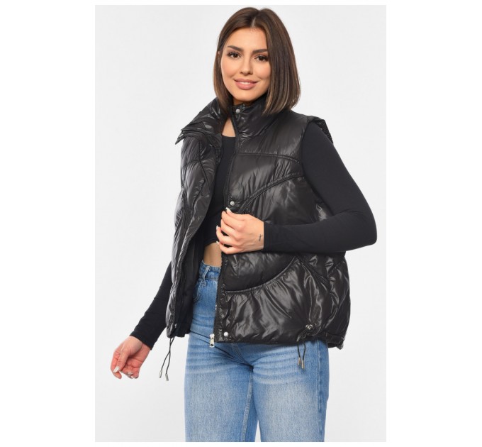 Жилетка жіноча чорного кольору 192448L