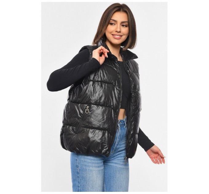 Жилетка жіноча чорного кольору 192449L