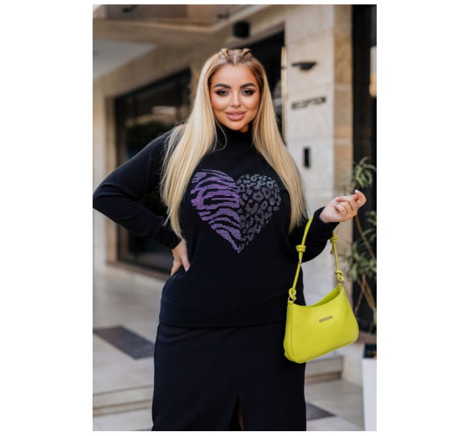 Светр жіночий чорного кольору 192536L