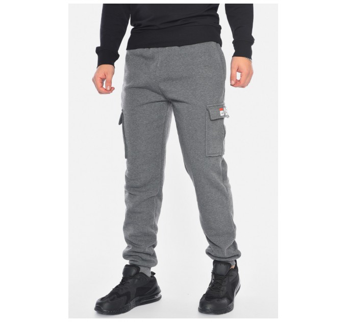 Спортивні штани чоловічі на флісі сірого кольору 192602L