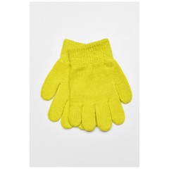 Перчатки детские демисезонные однотонные салатового цвета 192678L