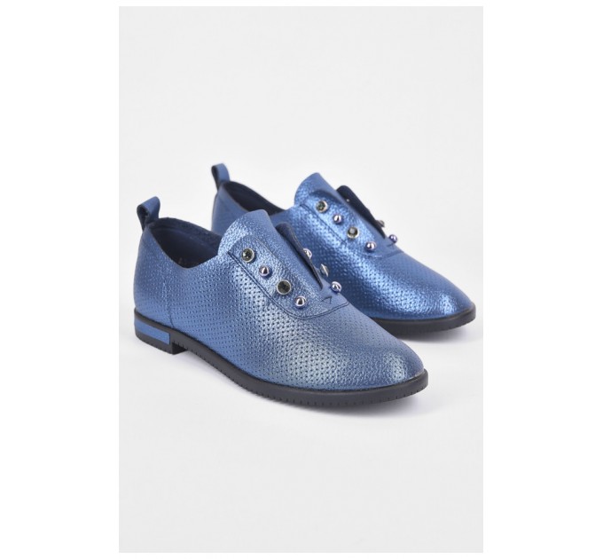 Детские туфли для девочки синего цвета 192738L